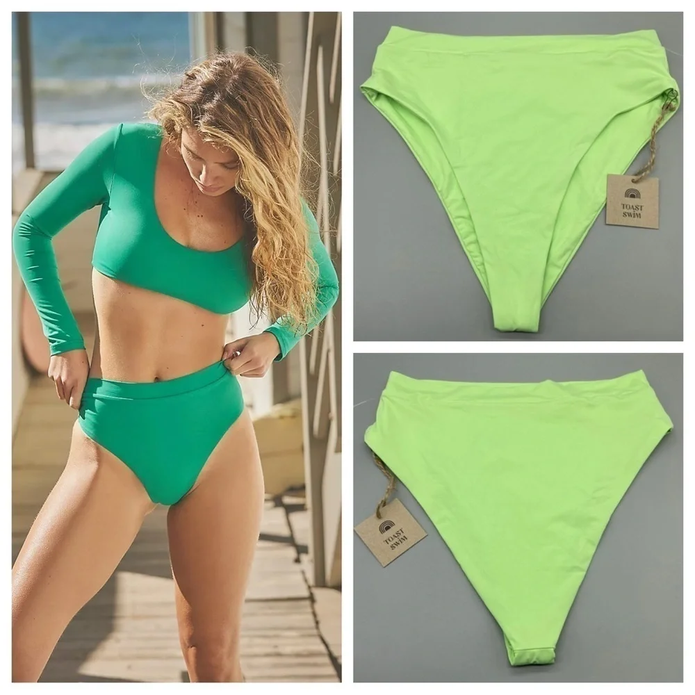 NEW! Free People x Toast Swim Signature High Waisted Bikini Bottoms 1183
